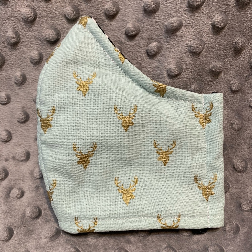 Women’s or Teen fabric face mask Reindeer Cotton